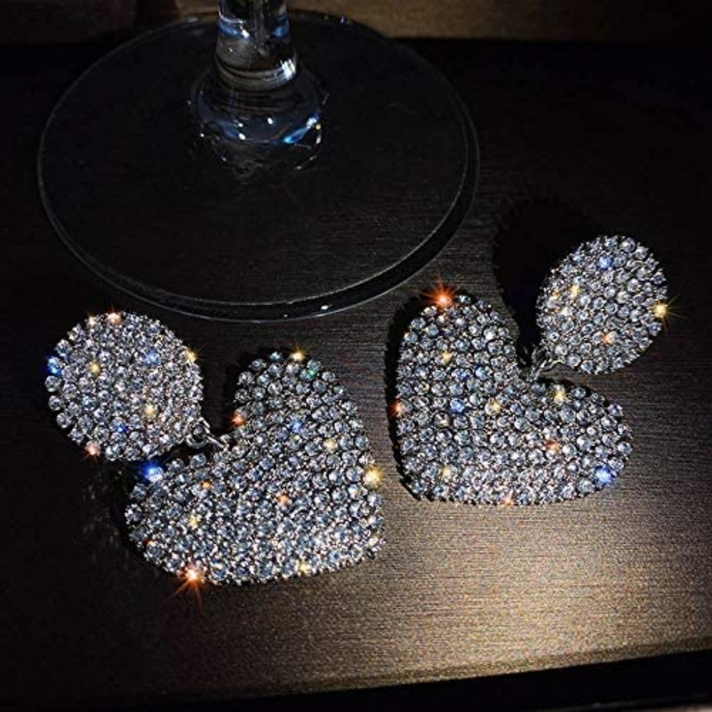 Big Circle & Heart Earrings